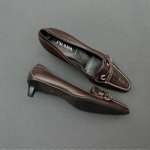 Vintage PRADA Loafer Kitten Heels